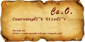 Cservenyák Olivér névjegykártya