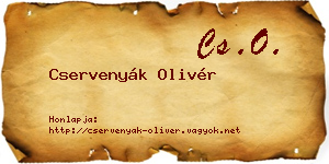 Cservenyák Olivér névjegykártya