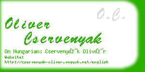 oliver cservenyak business card